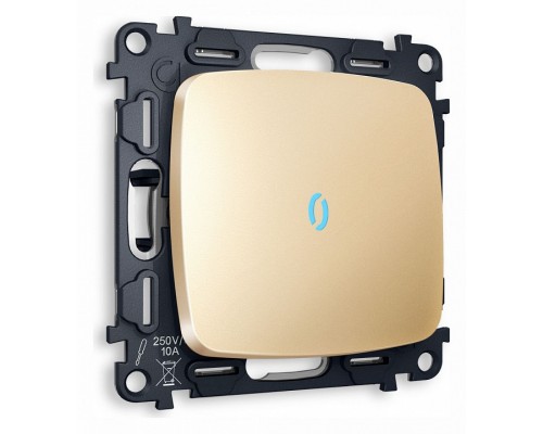 Выключатель одноклавишный с подсветкой без рамки Ambrella Volt Quant MO602020