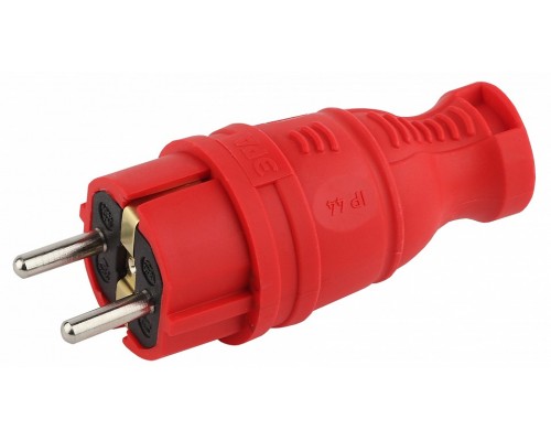 Вилка прямая с заземлением Эра  V8-RED-IP44