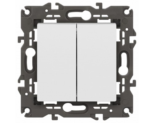 Переключатель перекрестный двухклавишный без рамки Эра Эра Elegance 14-1112-01М