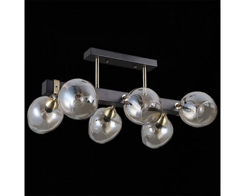 Люстра на штанге ILLUMICO IL9736-6CSQ-79 BK AB Люстра на штанге ILLUMICO IL9736-6CSQ-79 BK AB