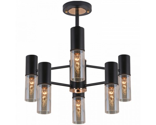 Люстра на штанге ILLUMICO  IL1295-6PPA-79 BK GD