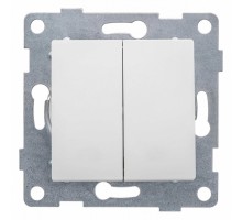 Выключатель проходной двухклавишный без рамки Gusi Electric UGRA С11В8-028