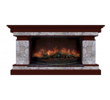 Комплект из электрокамина напольного и портала (143x45x80 см) Брайтон Марсель Rondo 86 БР000023
