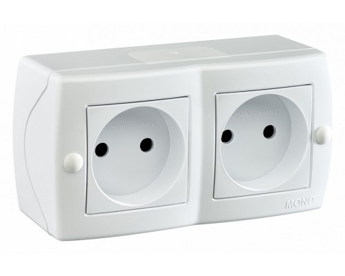 Блок с розетками без заземления Mono Electric Octans IP20 104-010106-121 Блок с розетками без заземления Mono Electric Octans IP20 104-010106-121