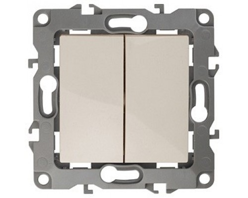 Переключатель двухклавишный без рамки Эра Эра 12 12-1004-02