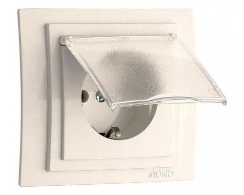 Розетка с заземлением с крышкой Mono Electric Larissa 103-010121-118 Розетка с заземлением с крышкой Mono Electric Larissa 103-010121-118