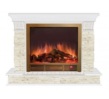 Комплект из электрокамина напольного и портала (165х42х125 см) Панорама Sharm 39 BR ПАН00180