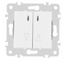 Выключатель для жалюзи с подсветкой без рамки Arte Milano 203 203.39-2.white
