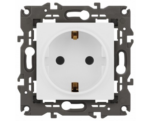 Розетка с заземлением, без рамки Эра Эра Elegance 14-2101-01М