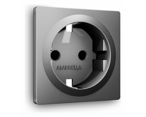 Накладка для розетки с заземлением и со шторками Ambrella Volt Quant AP6570 Накладка для розетки с заземлением и со шторками Ambrella Volt Quant AP6570