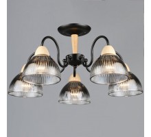 Люстра на штанге 69660 69660-0.3-05 BK+WOOD