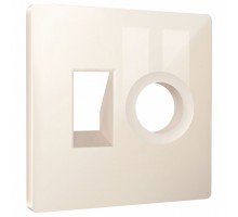 Накладка для ТВ-розетки и RJ-11 или RJ-45 Ambrella Volt ALFA AP3125