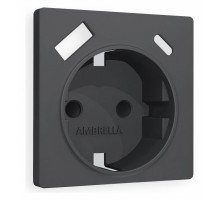 Накладка для розетки с заземлением и со шторками и 2хUSB type A и C Ambrella Volt Quant AP9100
