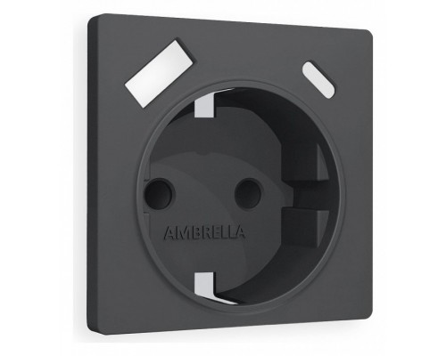 Накладка для розетки с заземлением и со шторками и 2хUSB type A и C Ambrella Volt Quant AP9100