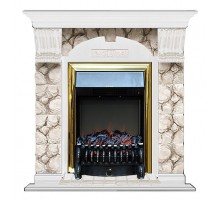 Комплект из электрокамина напольного и портала (106.5x36.5x98 см) Арочный Карелия Fobos BR АР000098