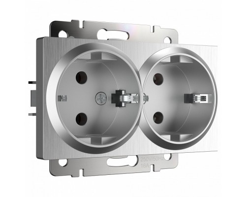 Розетка двойная с заземлением без рамки Werkel W117 W1172009 Розетка двойная с заземлением без рамки Werkel W117 W1172009