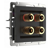 Розетка акустическая без рамки Werkel черный матовый W1185008