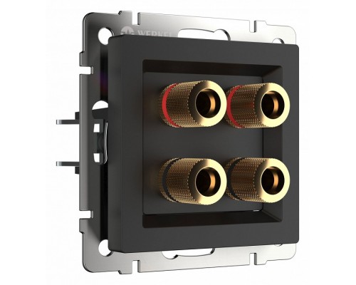 Розетка акустическая без рамки Werkel Черный матовый W1185008 Розетка акустическая без рамки Werkel Черный матовый W1185008