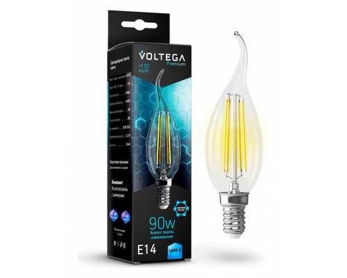 Лампа светодиодная Voltega Candle wind 9W Graphene E14 7Вт 4000K 7133 Лампа светодиодная Voltega Candle wind 9W Graphene E14 7Вт 4000K 7133