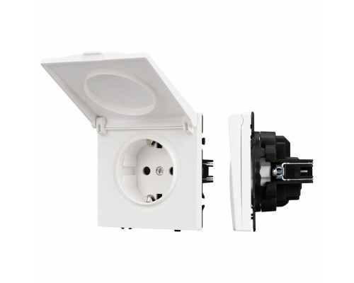 Розетка влагозащищенная с заземлением с крышкой, без рамки Arlight SCT 054280