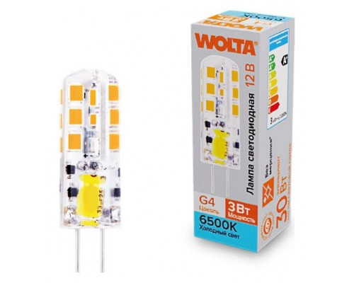 Лампа светодиодная Wolta G4 3Вт 6500K WSTD-JC-12V3W6KG4-S Лампа светодиодная Wolta G4 3Вт 6500K WSTD-JC-12V3W6KG4-S