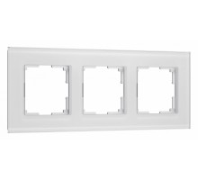Рамка на 3 поста Werkel Senso (белый, стекло soft-touch) W0033101