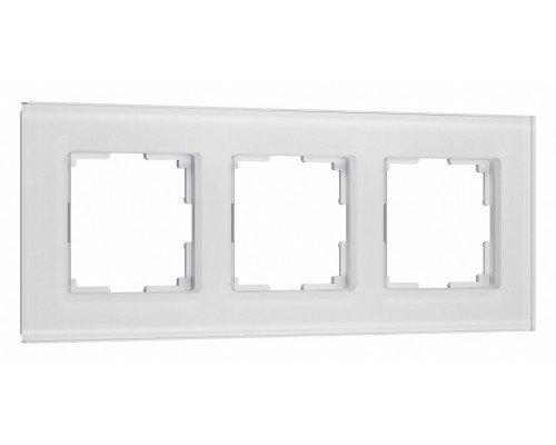Рамка на 3 поста Werkel Senso (белый, стекло soft-touch) W0033101 Рамка на 3 поста Werkel Senso (белый, стекло soft-touch) W0033101