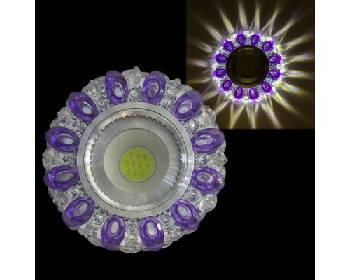 Встраиваемый светильник  42225-9.0-001PL MR16+LED3W CL/PP