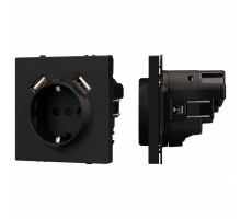 Розетка с заземлением и 2хUSB type A, без рамки Arlight SCT 054289