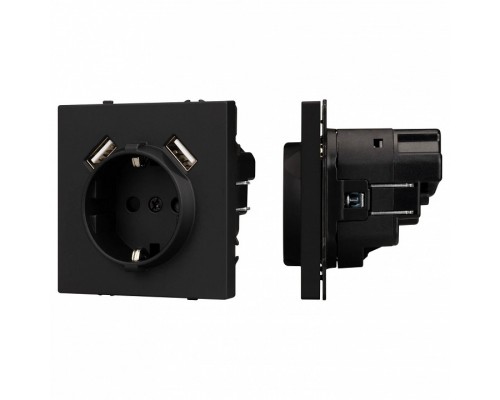 Розетка с заземлением и 2хUSB type A, без рамки Arlight SCT 054289