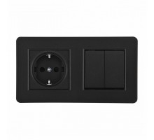 Блок с выключателями двухклавишными Arte Milano SET16-2 SET16-2-40-1-30-2 black