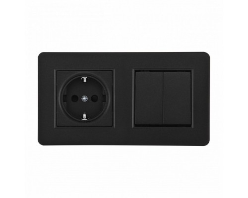 Блок с выключателями двухклавишными Arte Milano SET16-2 SET16-2-40-1-30-2 black