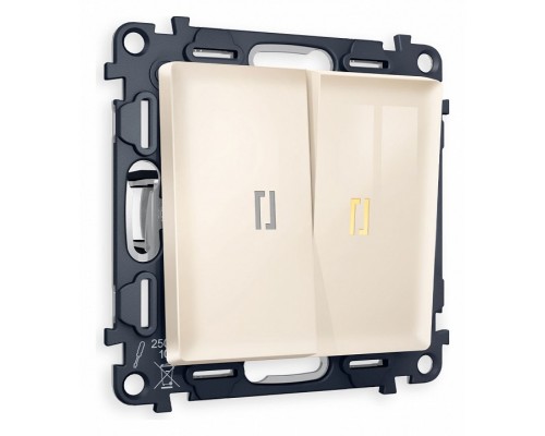 Выключатель проходной двухклавишный с подсветкой Ambrella Volt Quant MA304030