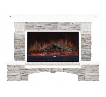 Комплект из электрокамина напольного и портала (149x42x108.5 см) Бостон К Мисхор Premier S86 БК860030