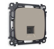 Розетка телефонная RJ-11 со штрокой, без рамки Ambrella Volt Quant MO372030