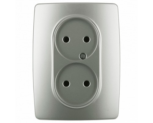 Розетка двойная без заземления Эра Эра 12 12-2107-15