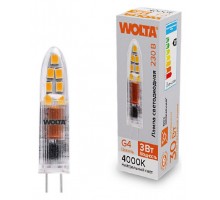 Лампа светодиодная Wolta  G4 3Вт 4000K WSTD-JC-220V3W4KG4-P