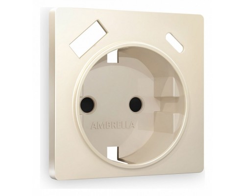 Накладка для розетки с заземлением и со шторками и 2хUSB type A и C Ambrella Volt Quant AP3300