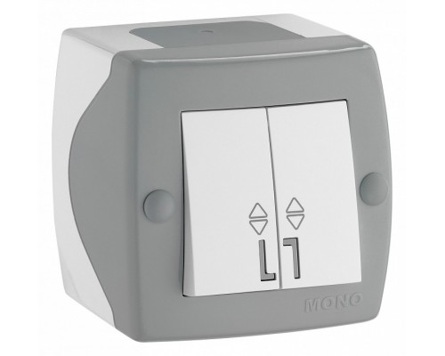 Выключатель проходной двухклавишный Mono Electric Octans IP20 104-020001-111 Выключатель проходной двухклавишный Mono Electric Octans IP20 104-020001-111