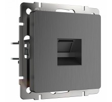 Розетка Ethernet RJ-45 без рамки Werkel графит рифленый W1181004