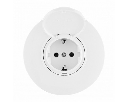 Розетка с заземлением и шторкой, с крышкой Arte Milano SET08-1 SET08-1-41-1 white