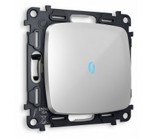 Выключатель одноклавишный с подсветкой без рамки Ambrella Volt Quant MO402020