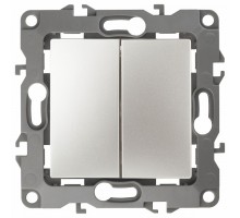 Переключатель двухклавишный без рамки Эра Эра 12 12-1106-15