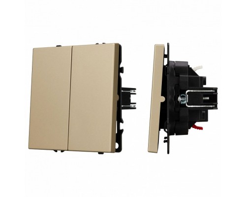 Выключатель проходной двухклавишный без рамки Arlight SWT 054256