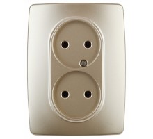 Розетка двойная без заземления Эра Эра 12 12-2107-04