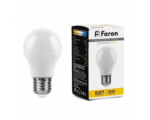 Лампа светодиодная Feron LB-375 E27 3Вт 2700K 38266 Лампа светодиодная Feron LB-375 E27 3Вт 2700K 38266