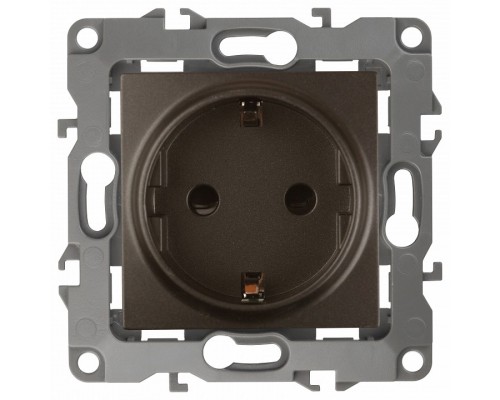 Розетка с заземлением, без рамки Эра Эра 12 12-2101-13