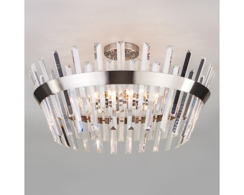 Светильник на штанге TK Lighting Steccato 10111/8 сатин-никель / прозрачный хрусталь Strotskis Светильник на штанге TK Lighting Steccato 10111/8 сатин-никель / прозрачный хрусталь Strotskis