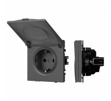 Розетка влагозащищенная с заземлением с крышкой, без рамки Arlight SCT 054283