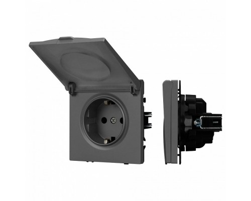 Розетка влагозащищенная с заземлением с крышкой, без рамки Arlight SCT 054283
